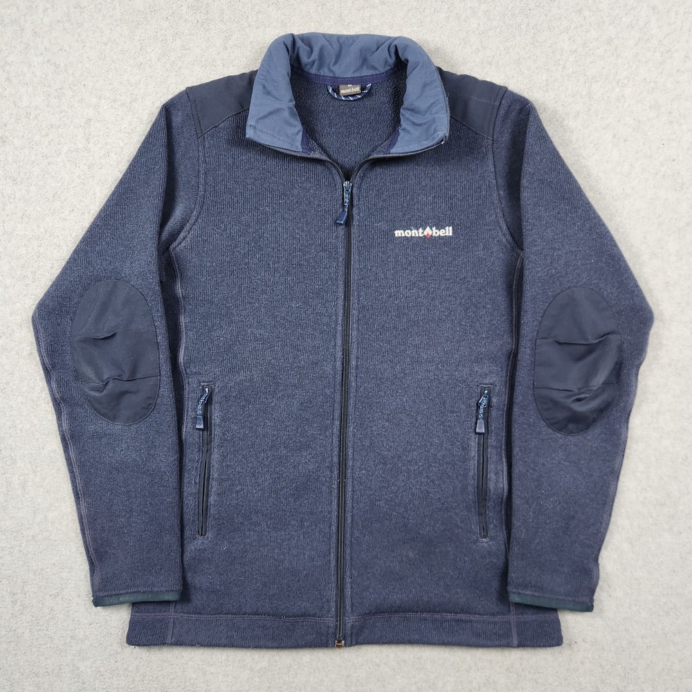 Montbell Fleece Jacket Womens US Medium Blue Climaplus Full Zip Japan